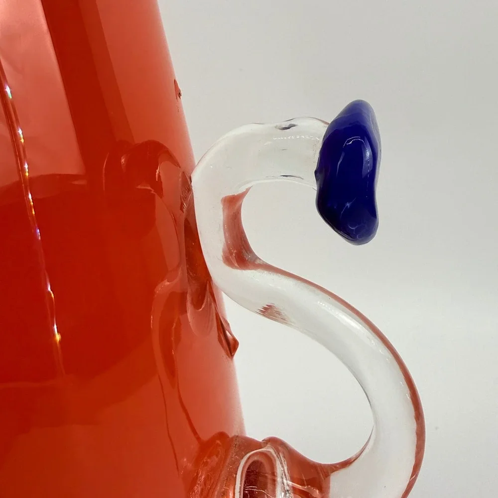 Mitchell Gaudet Studio Inferno Art Glass Vase Signed 1997 Memphis Hand Blown